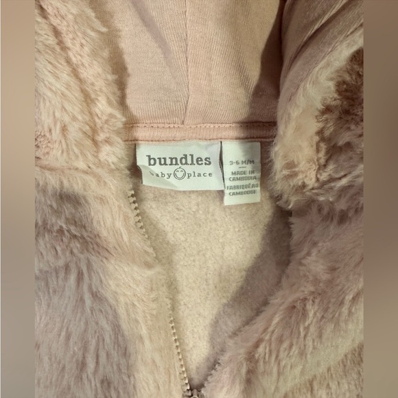 The Children's Place Baby Girl Soft Pink Zippered Jacket Size 3-6 Months - Picture 3 of 4